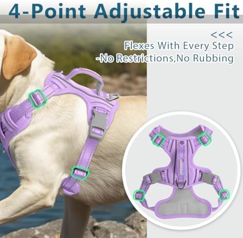 BARKBAY No Pull Dog Harness for Large Dogs, ID Tag Holder Dog Vest - Image 6
