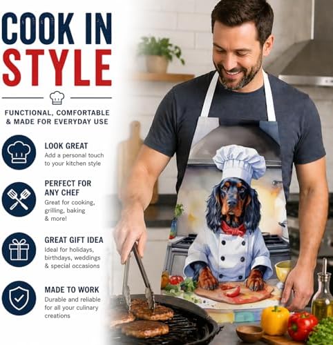 Caroline's Treasures Gordon Setter The Chef Apron Cooking Kitchen Server Baking - Image 2