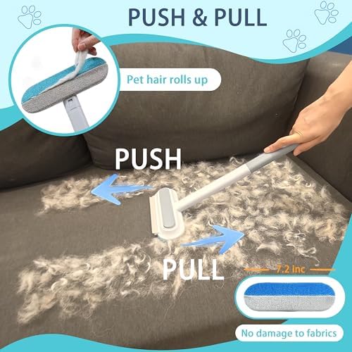 Pet Hair Remover for Furniture & Couch – 17.3 Inch Reusable Dog & Cat Hair Brush - Image 2