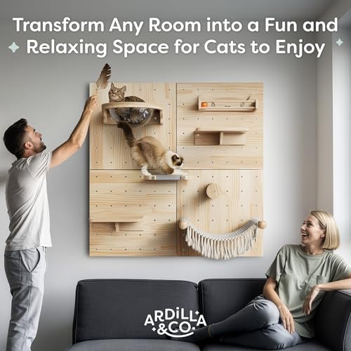 Ardilla & Co. Cat Wall Furniture – Wall-Mounted Modular Wooden Boards - Image 4