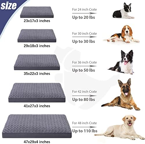 KSIIA Washable Dog Bed for Crate Waterproof for Medium Dogs, 29x18 Inch - Image 6