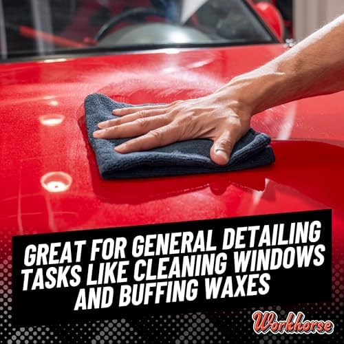 Chemical Guys, Workhorse Plush Microfiber Towels, 16 x 16 in, 3 Pack - Image 3