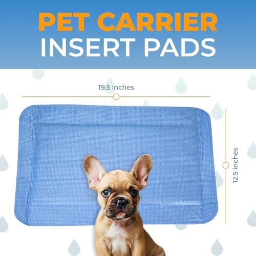 Pet Carrier Pad Insert 6 Pack, Disposable, 19.5 x 12.5 in, - Image 2