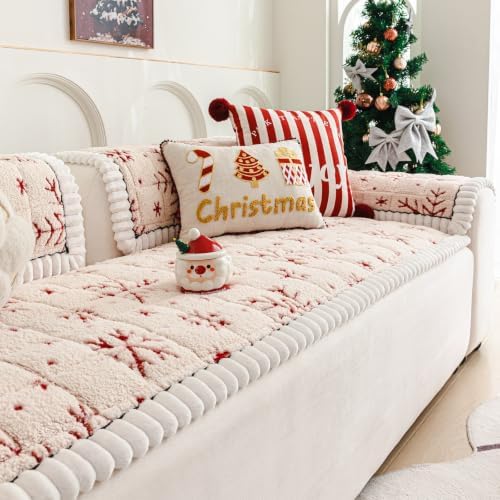 Christmas Couch Cover, Christmas Plush Sofa Cover for Dog Pet 1PC - Image 4