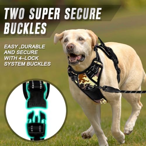 BARKBAY Dog Harness No Pull for Large Dogs Front Back Clips, Dog Vest - Image 4