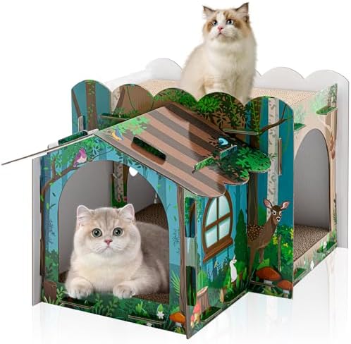 2 Story Cardboard Cat House by Lineshading