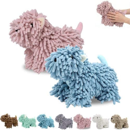 2Pcs Chenille Dog Hand Towel Fuzzy Ball Dog Towel Animal Hand Towels by FAGOBI