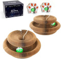 Goosheep 2 Pack Kitty Kurlz Interactive Cat Toy, Cardboard Scratching Post by Goosheep