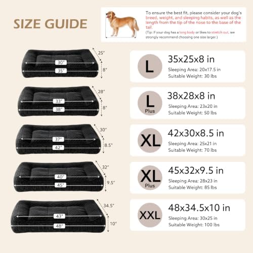 JOEJOY Extra Large Orthopedic Dog Beds Large Sized Dog, Extra Thick Foam Pet - Image 3