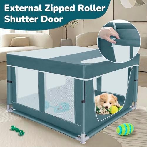 Dog Kitten Playpen with Cover - Image 3