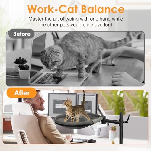 Cat Desk Bed 360° Rotating & Adjustable Cat Bed - Image 3