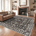 Washable 9x9 Square Rugs for Living Room, Vintage 9' Square Area Rug for Dining by NYZEL
