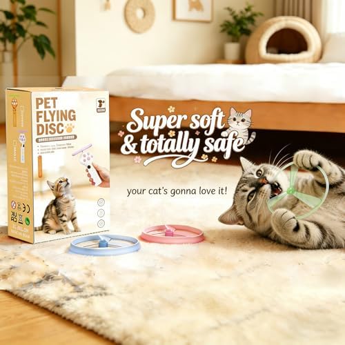 40Pcs Cat Toy Flying Discs, Interactive Cat Fetch Toy - Image 4