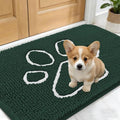 OLANLY Dog Door Mat for Muddy Paws 24x16, Paw Print Design Chenille Mud Mat by OLANLY
