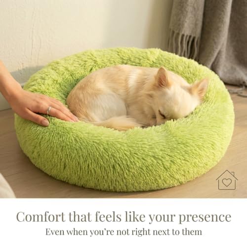 nononfish Calming Donut Dog Bed, Soft Plush Pet Bed - Image 2