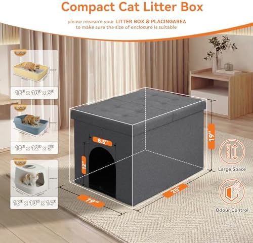 Zerbuger Cat Litter Box Enclosure Furniture - Image 2