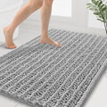 Smiry Bathroom Rugs 40X32, Extra Soft Rubber Backing Chenille Bath Mats by Smiry