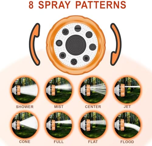 Premium Dog Washing Hose Attachment, 8-Pattern Dog Bath Sprayer, Easy-Control - Image 3