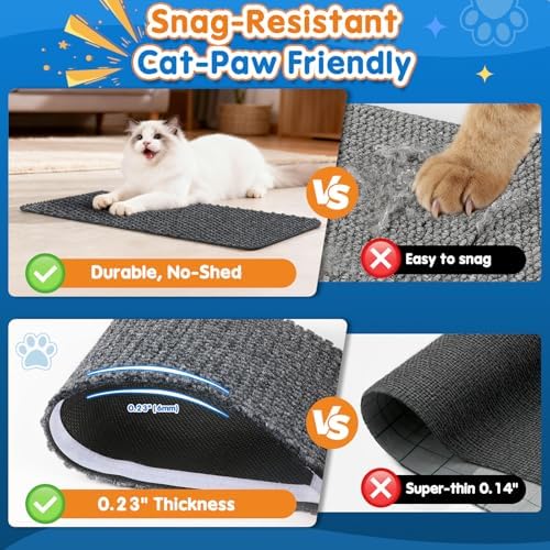 Wall Cat Scratcher for Indoor Cats, Corner Furniture Protector Grey - Image 4