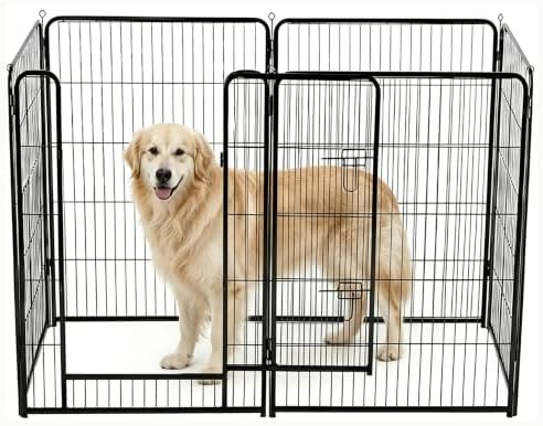 NEWBULIG Dog Playpen Indoor 6 Panels 40 Inch, Metal Outdoor Dog Fence Pen by NEWBULIG