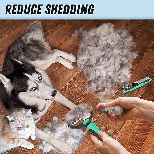 Docrok Pet Grooming Brush and Metal Comb Combo - Image 5