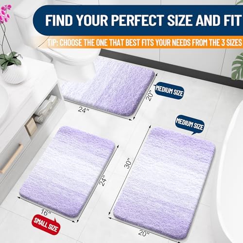 OLANLY Bathroom Rugs Mat 34x21, Extra Soft Absorbent Microfiber Bath Rugs - Image 2