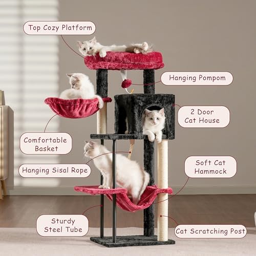 Gitelsnour Cat Tree, 43.3'' Cat Tower - Image 3