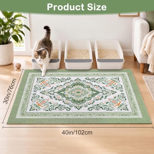 Unicorn Catcher 40"x30" Cat Litter Mat Non-Slip Washable Litter Box Mat - Image 6