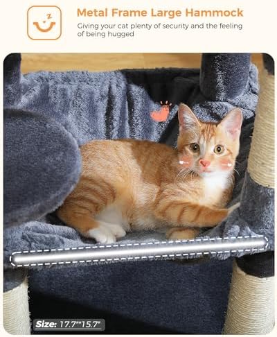 MUTTROS Cat Tree, 45.7" Multi-Level Cat Tower - Image 4