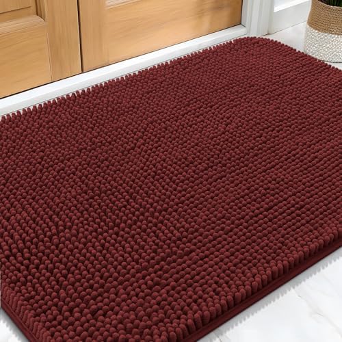 OLANLY Dog Door Mat for Muddy Paws 34x21, Super Absorbent Chenille Mud Mat by OLANLY