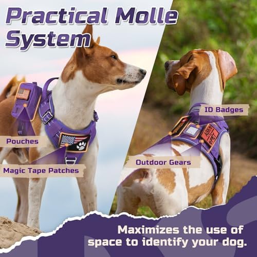 rabbitgoo Tactical Dog Harness for Large, No Pull Military Service Vest - Image 4