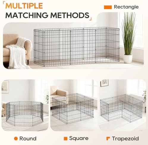 NChanmar Pet Dog Palypen Portable Metal Dog Fence 30In Height 8 Panels - Image 5