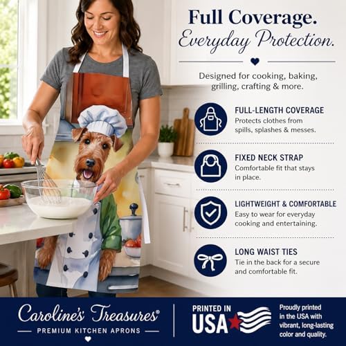 Caroline's Treasures Irish Terrier The Chef Apron Cooking Kitchen Server Baking - Image 4