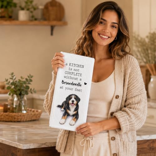 Bernedoodle Kitchen Towel, Funny Dog Lover Kitchen Decor - Image 4
