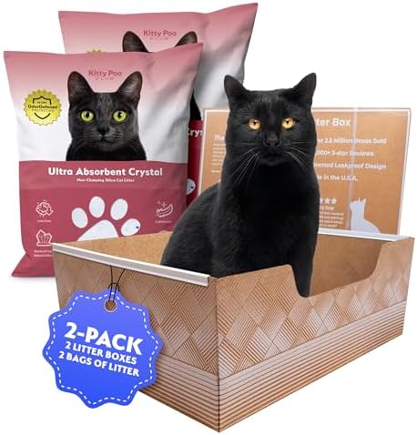 Kitty Poo Club Disposable Cat Litter Box 2-Pack by KittyPooClub
