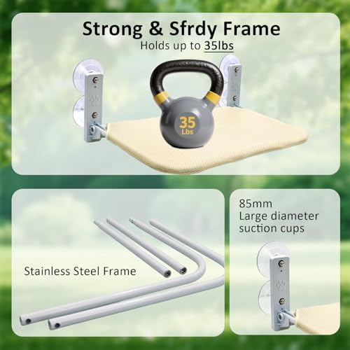 Cat Window Perch, Cordless Foldable Cat Window Hammock, Sturdy Metal Frame - Image 5