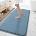 OLANLY Memory Foam Bathroom Runner Rug 47x20, Absorbent Long Mat, Airy Blue by OLANLY