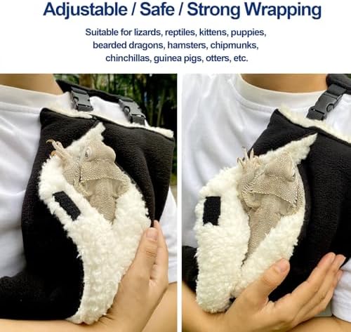 Adjustable Fluffy Bearded Dragon Sling Carrier Bag, Reptile Carrier - Image 5