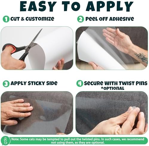 FixZilla Anti Cat Scratch Furniture Protector, Easy-to-Apply Scratching - Image 3