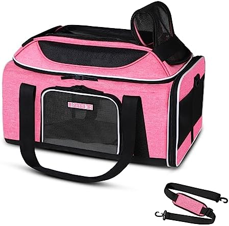 Petskd Top-Expandable Small Pet Carrier 17"x12"x8.5" Airline Approved by Petskd