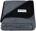 PetAmi Waterproof Dog Blanket, Leakproof Pet Blanket, Twin 60x80 Black Gray by PetAmi