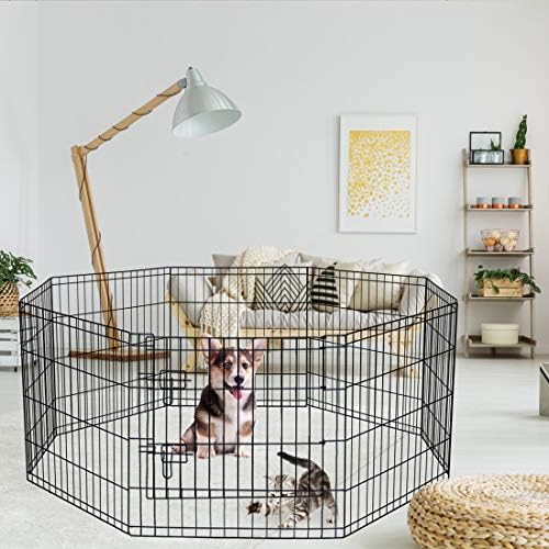 Artmeer Dog Playpen 24" H, 8-Panel Rustproof Foldable Pet Fence - Image 4