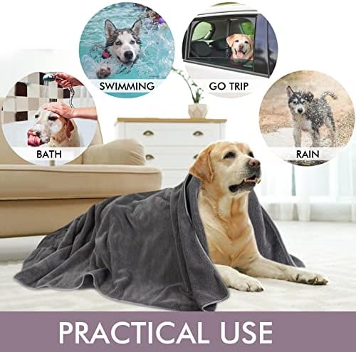 KinHwa Dog Towels for Drying Dogs, Absorbent Microfiber Pet Bath Towel - Image 4