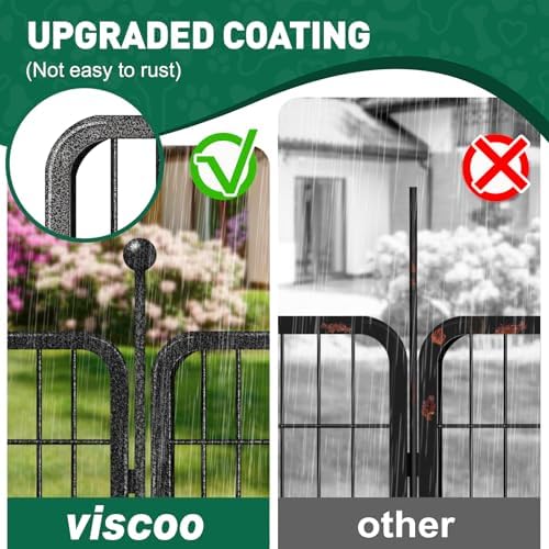 VISCOO Dog Playpen Outdoor, 8 Panels 40" High Heavy Duty Metal Dog Pen - Image 5