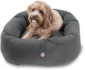 Majestic Pet 32 Inch Suede Calming Dog Bed Washable 32x23x7 – Cozy Soft Round by MajesticPet