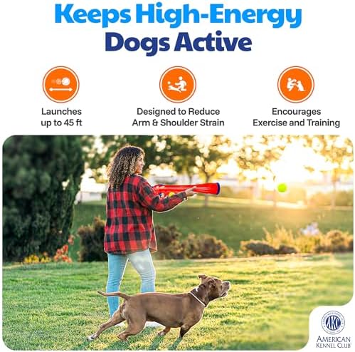American Kennel Club Dog Ball Launcher, Tennis Ball Thrower - Image 2