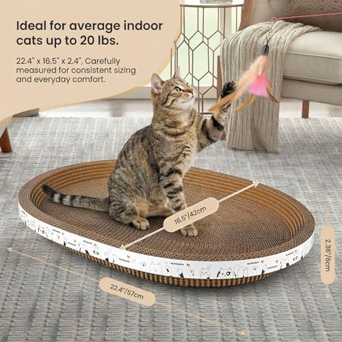 3Pack Extra Large Versatile Cardboard cat Scratcher & Lounger bed, High-Density - Image 5