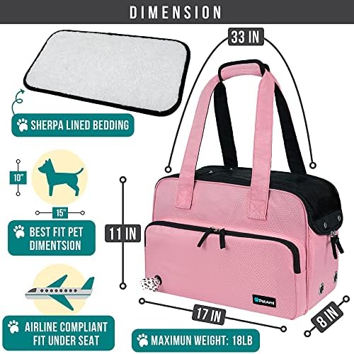 PetAmi Small Dog Purse Carrier, Airline Approved Soft Sided Tote - Image 2