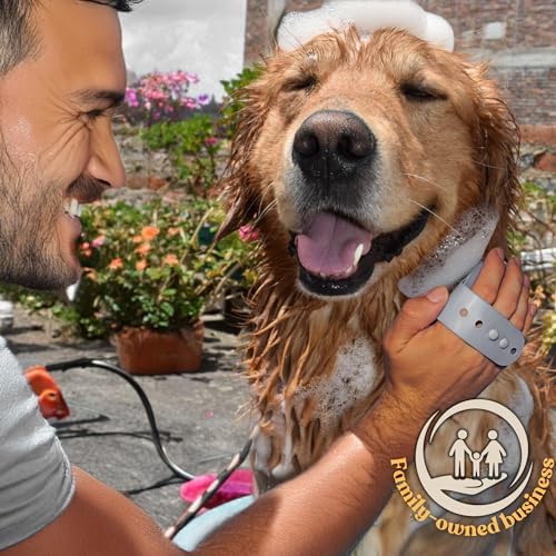 Dog Bath Brush - Silicone Grooming and Shedding Brush - Image 3