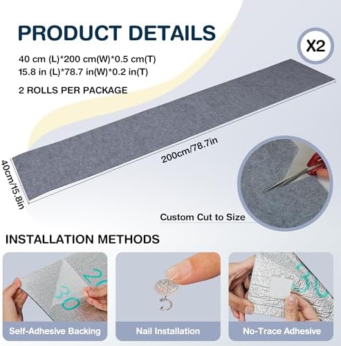 157.5" x 15.8" Cat Scratch Furniture Protector, Self-Adhesive Couch Protector - Image 2